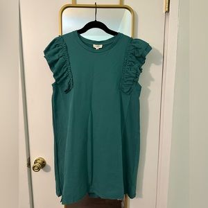 Casual teal colored dress